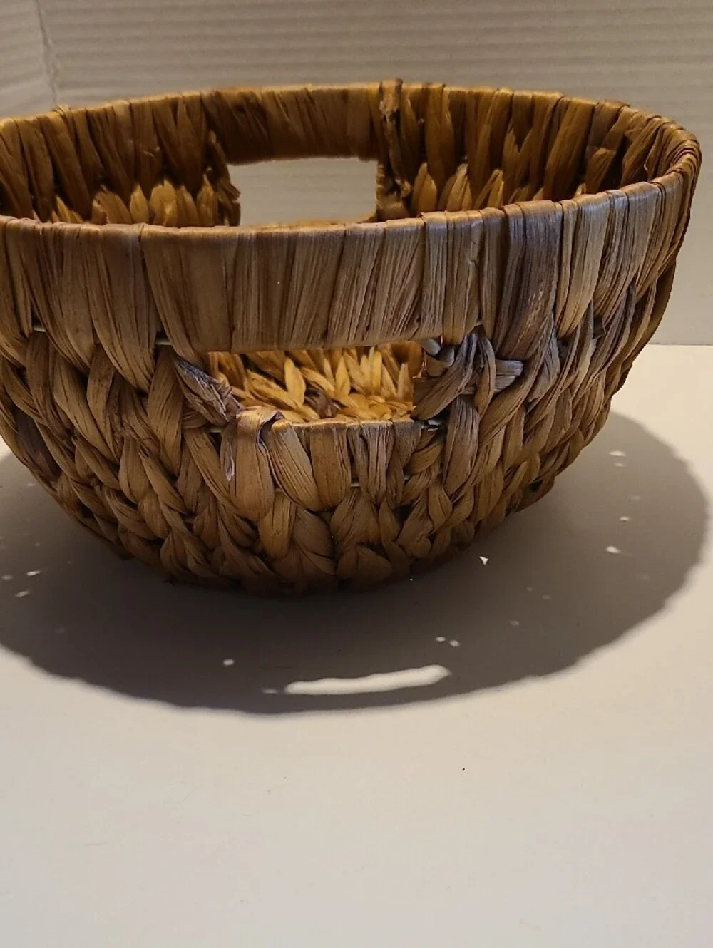 Woven Seagrass Storage Basket in Natural Brown